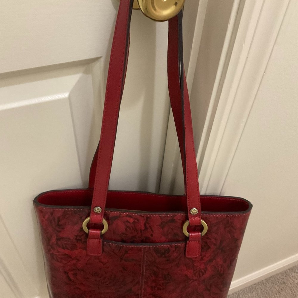 Patricia Nash Etched Roses Luna Tote